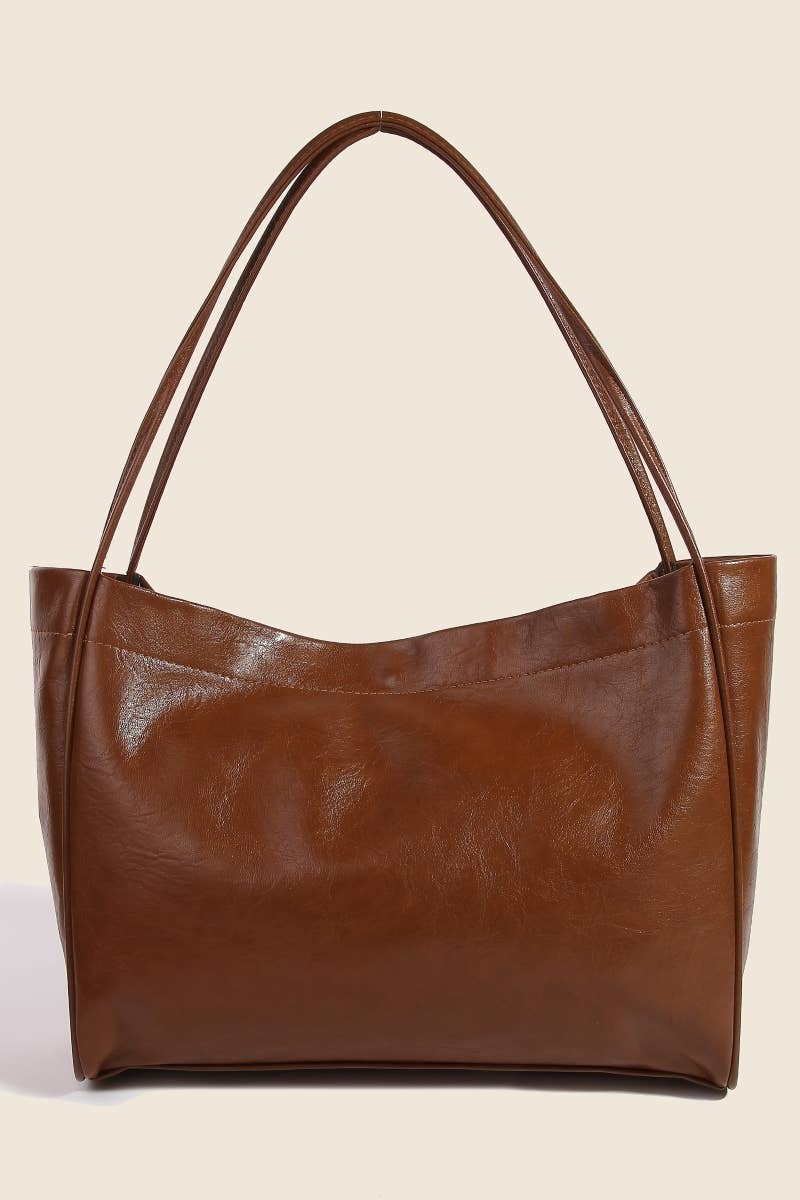 Simple Modern Leather Tote Bag: IV