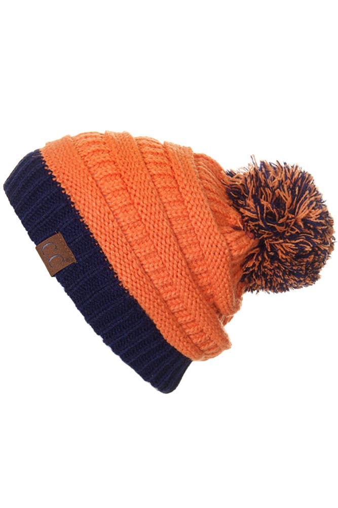 C.C Team College Color Game Day Beanie: 14. Maroon/Gold