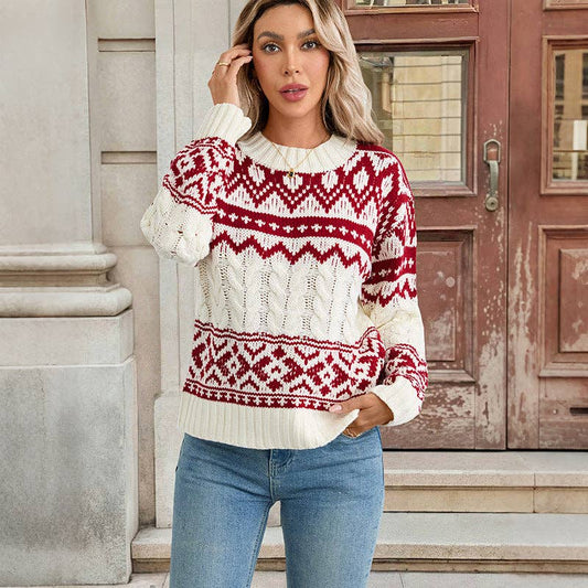 Aspen Winter Retro Cable Knit Sweater