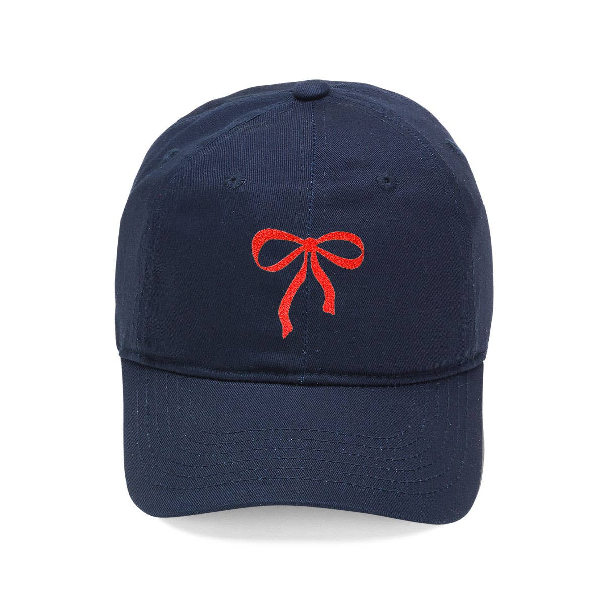 Red Bow Navy Heavy Cotton Cap