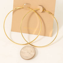 Load image into Gallery viewer, Thin Gold Hoop Earrings
