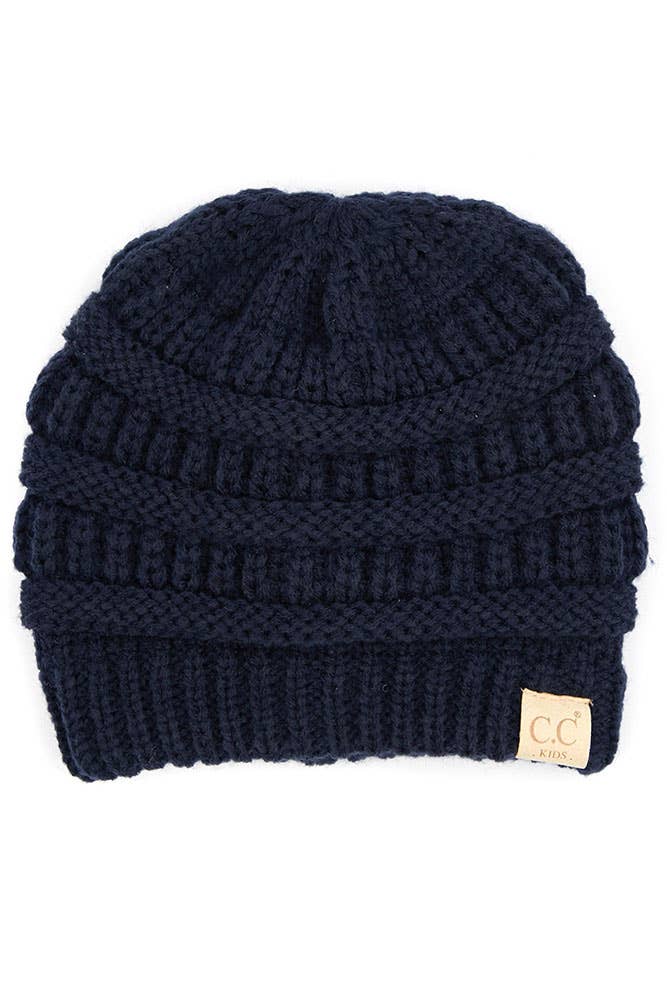 C.C Kids Knit Beanie with Fuzzy Lining Inside: Mustard
