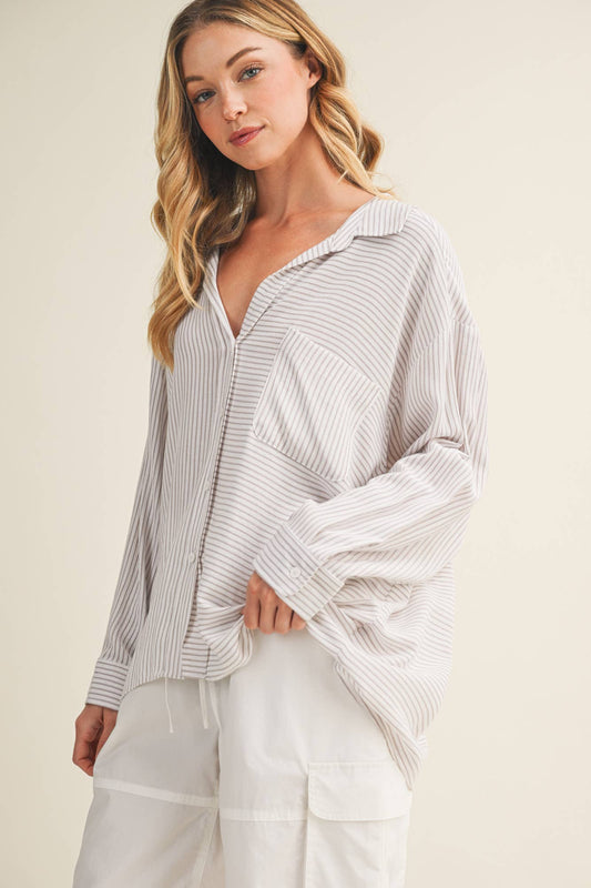 Sayla Striped Button Down