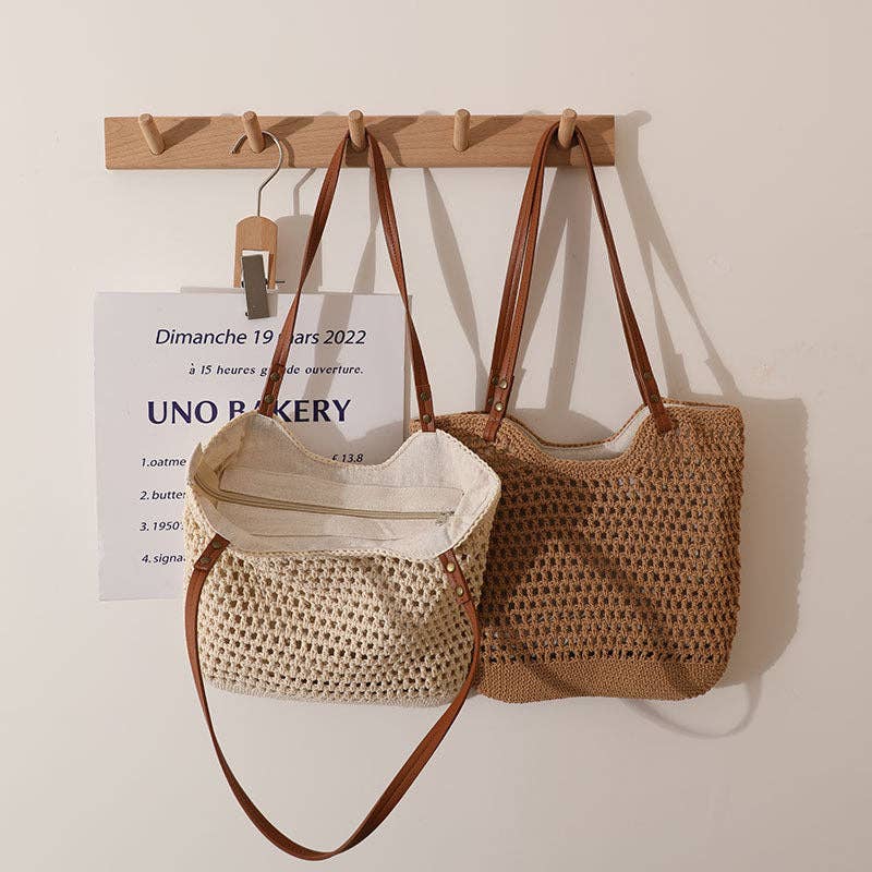 Handcrafted Boho Tote - Coffee