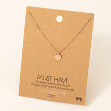 Load image into Gallery viewer, Mini Sun Pendant Necklace: G
