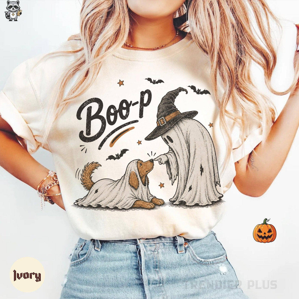 Comfort Colors Boo-p Ghost Dog Tee, Spooky Season Pet Owner: Yam / 2XL