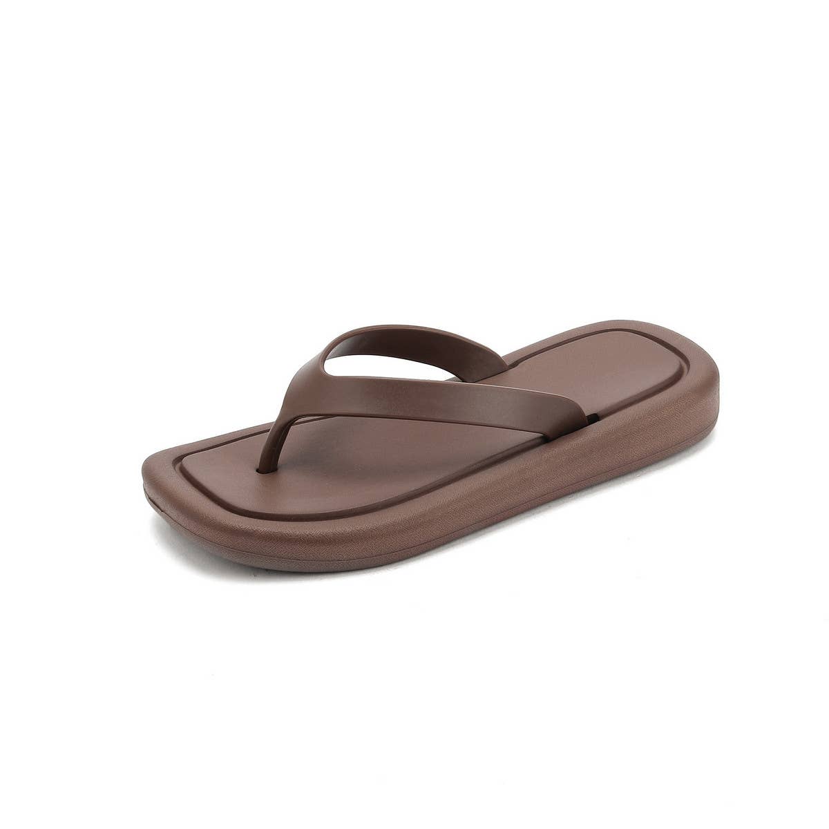 CASUAL FLIP-FLOPS BEACH SLIPPERS_CWSHS0699: Black / (7.5) 1