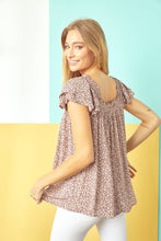 Load image into Gallery viewer, Alexis Double Flutter Sleeve Top - Plum
