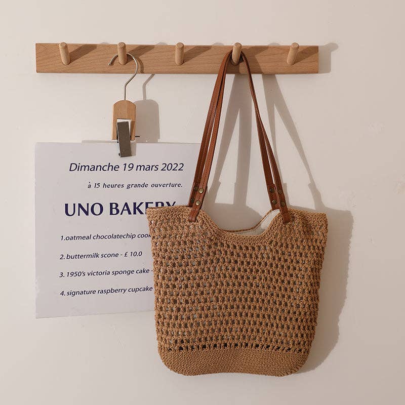 Handcrafted Boho Tote - Coffee