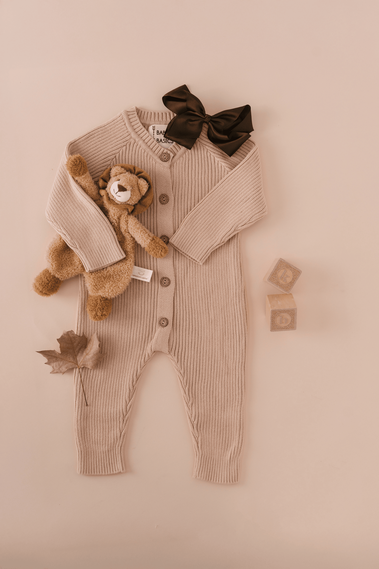 Everyday Ribbed Baby Romper: OATMEAL / 18-24M