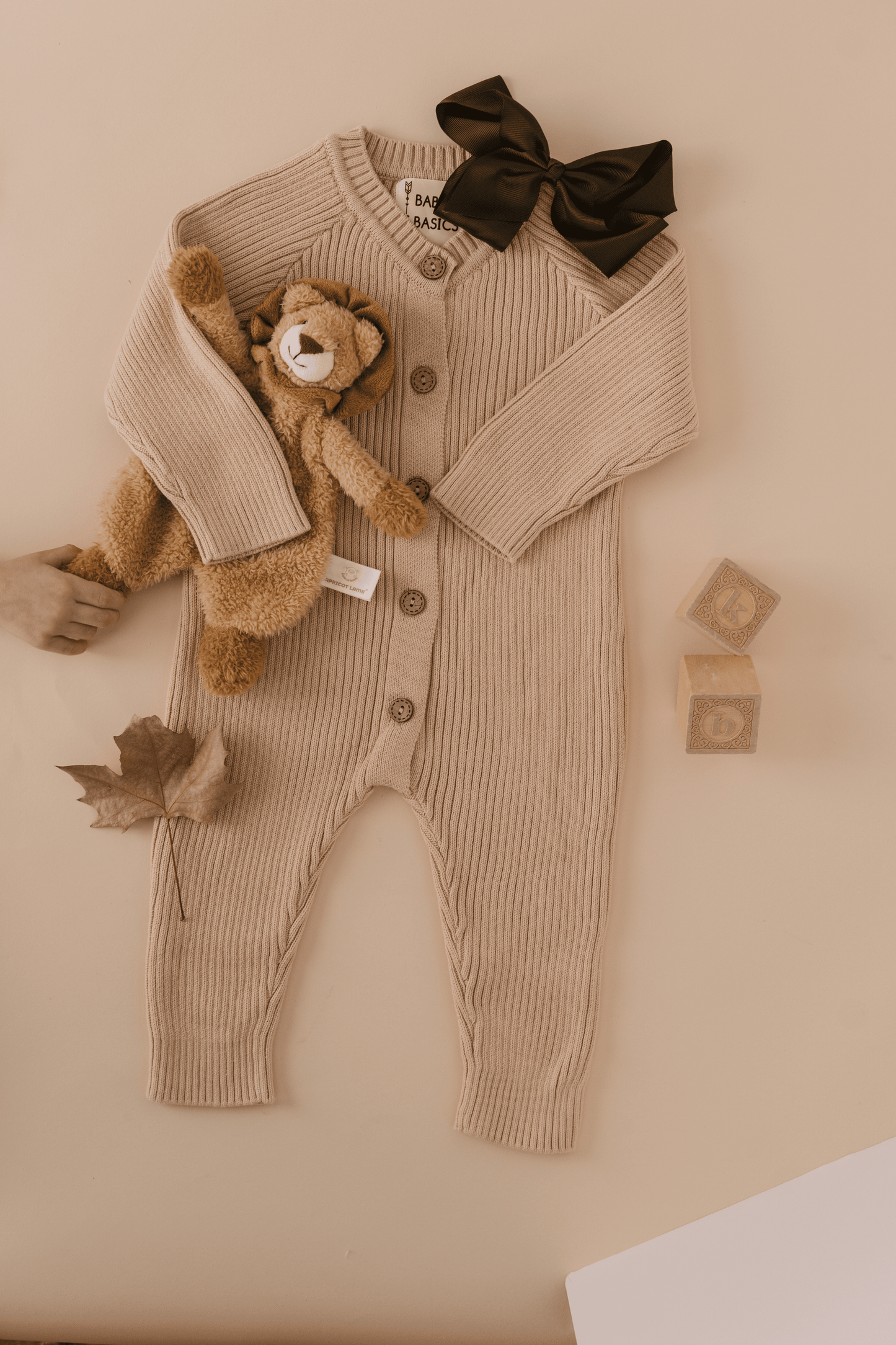 Everyday Ribbed Baby Romper: OATMEAL / 18-24M
