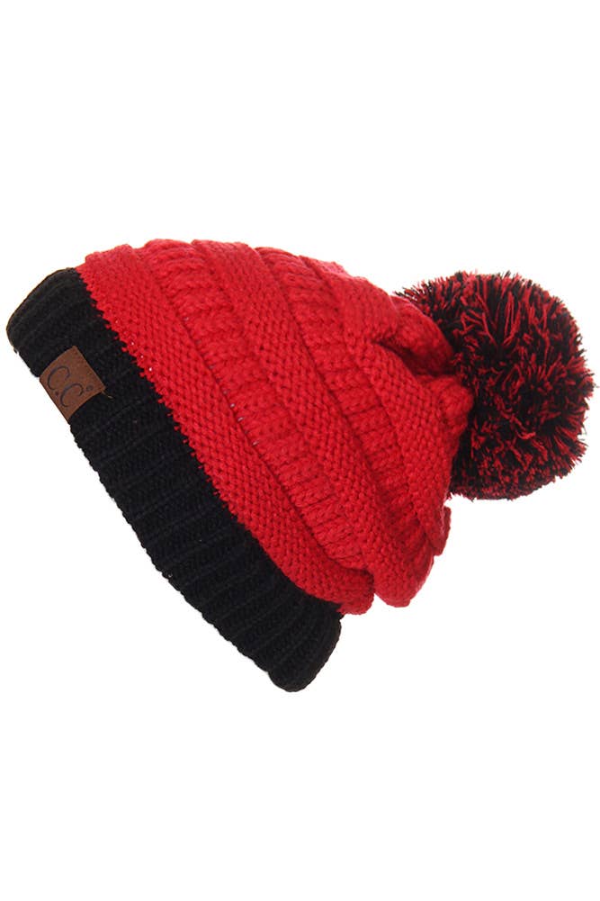 C.C Team College Color Game Day Beanie: 14. Maroon/Gold