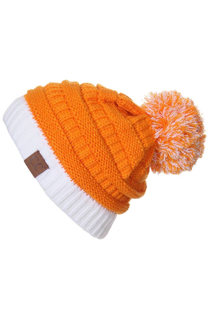 C.C Team College Color Game Day Beanie: 14. Maroon/Gold