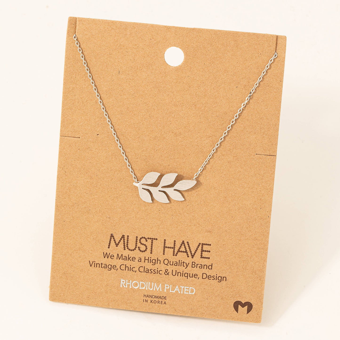 Dainty Leaf Pendant Necklace: G