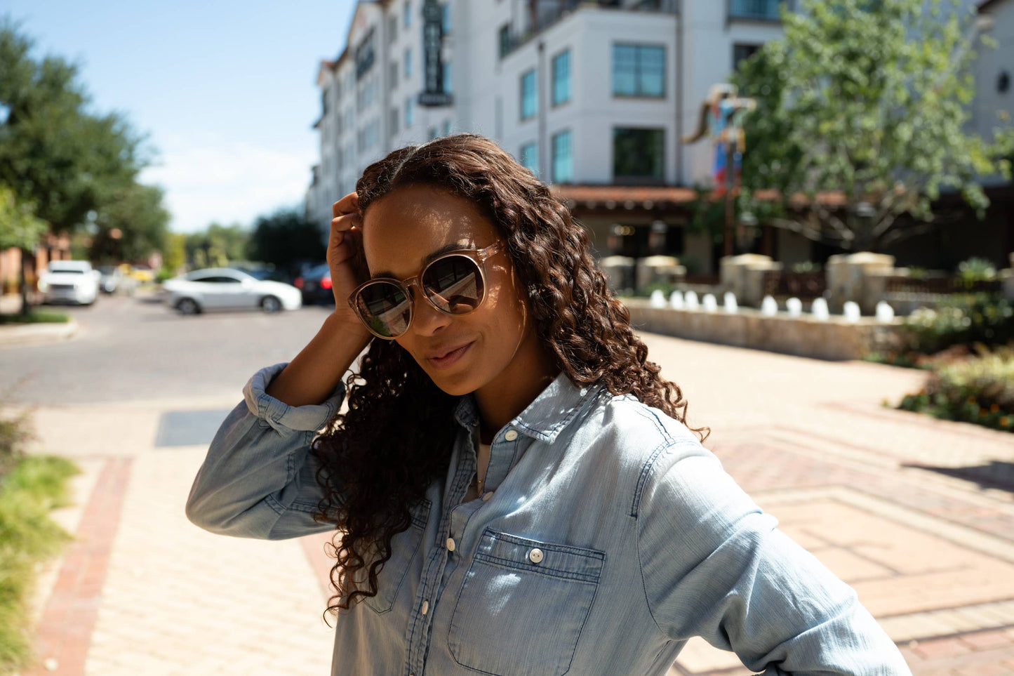 Keely Polarized Sunglasses: Black
