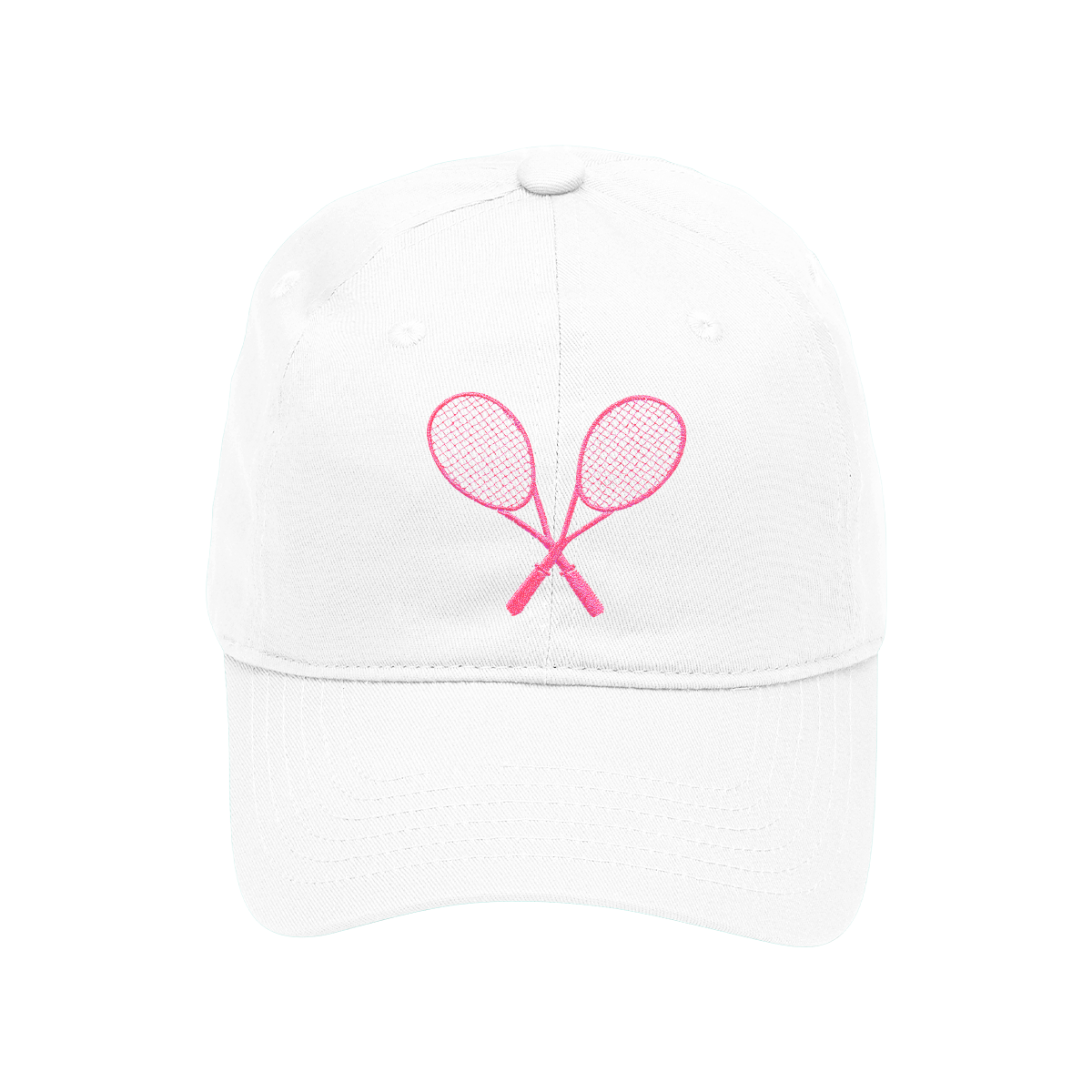 Tennis Racket Cap White