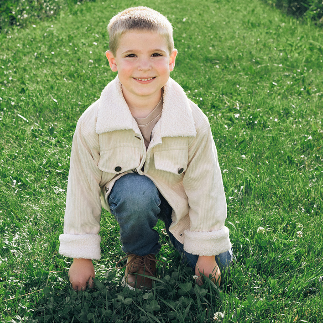 Sherpa Collar Bone Corduroy Jacket-Child: 2T