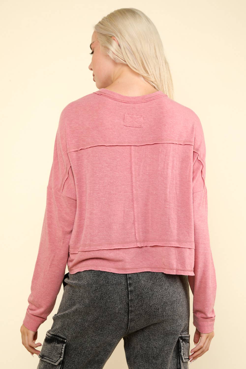 Amanda Oversized Knit Top: Pink