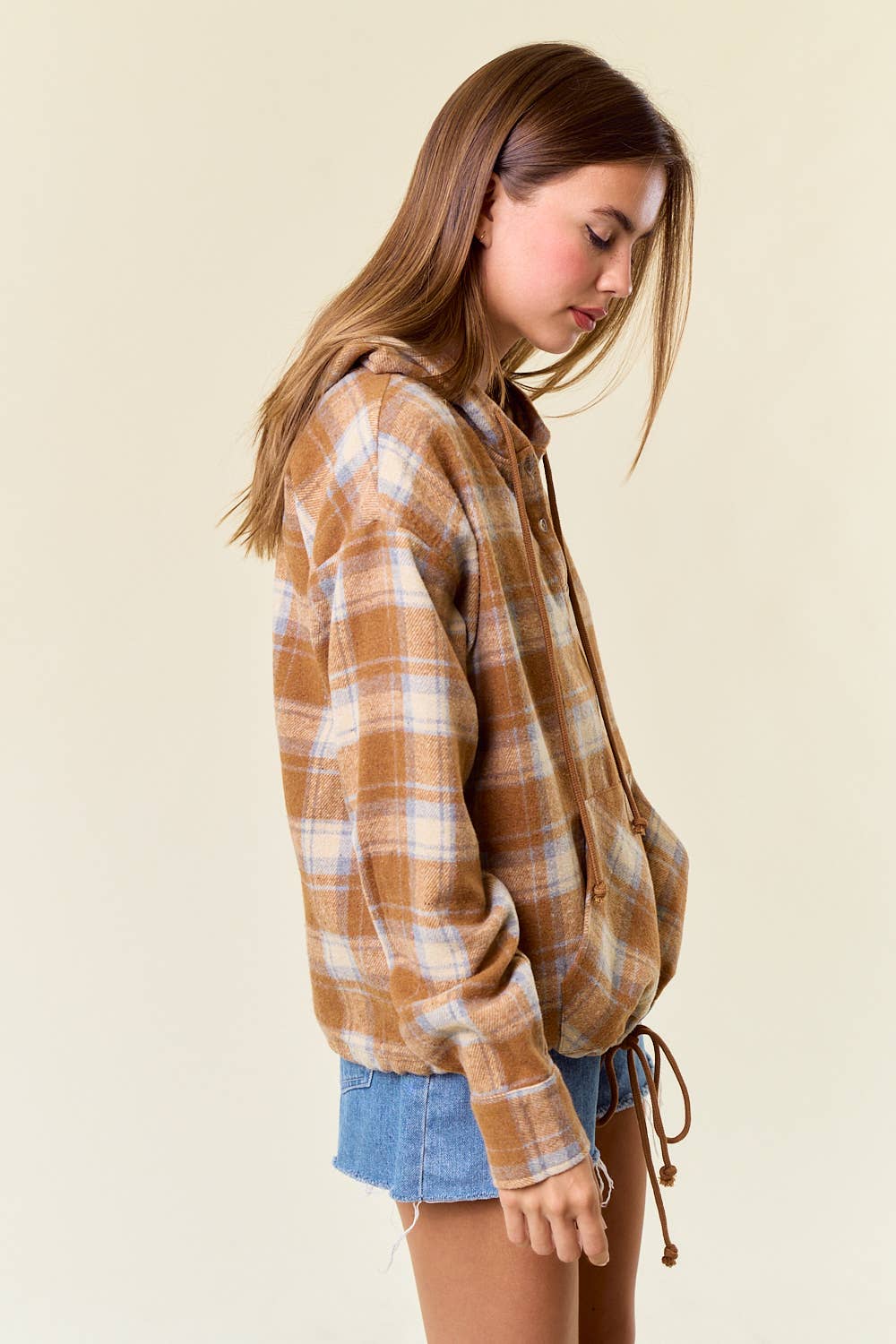 Quinn Flannel Plaid Pullover Hoodie With Kangaroo Pocket