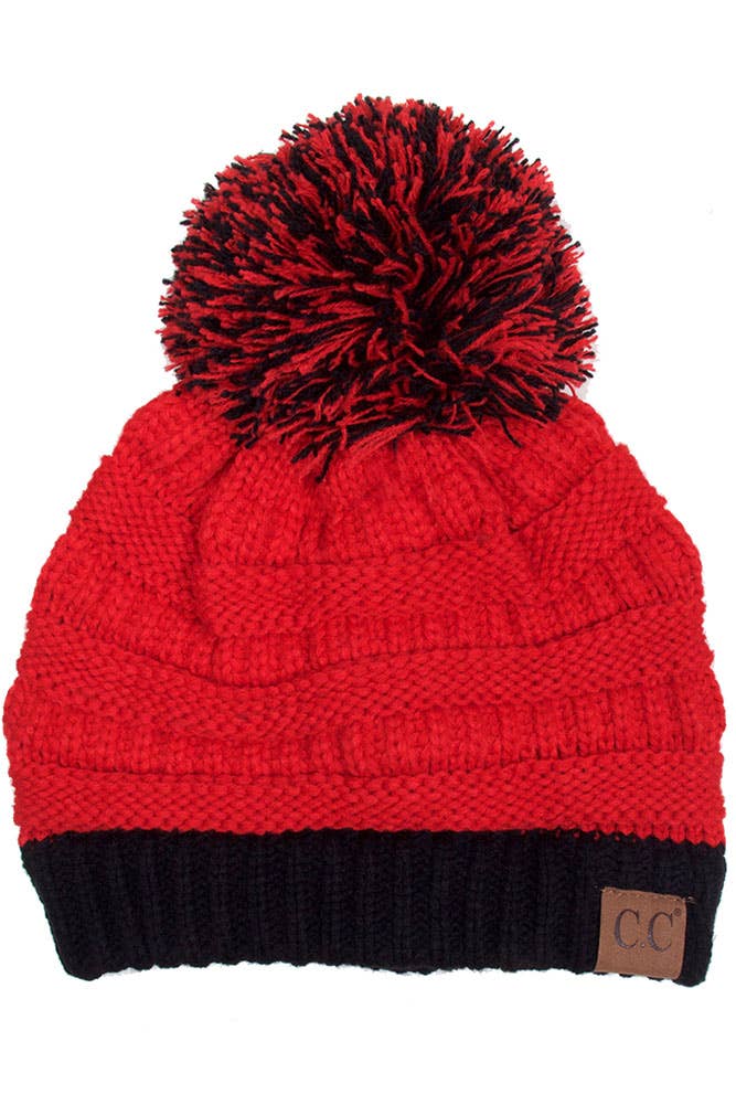 C.C Team College Color Game Day Beanie: 14. Maroon/Gold