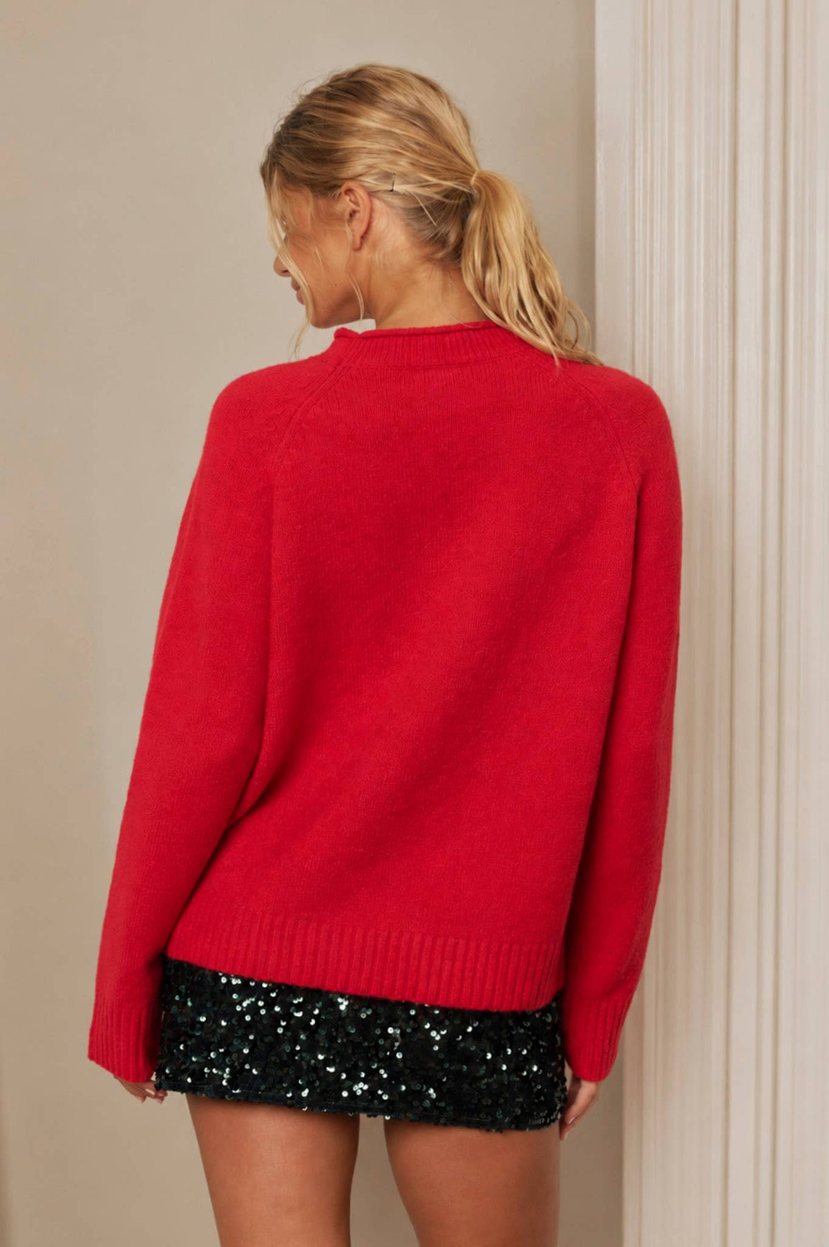 Christms Tree Jacquard Knit Sweater