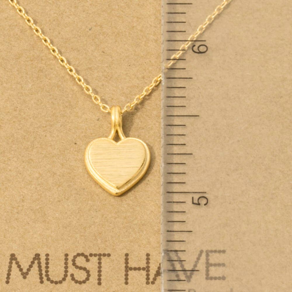 Mini Heart Pendant Necklace: G