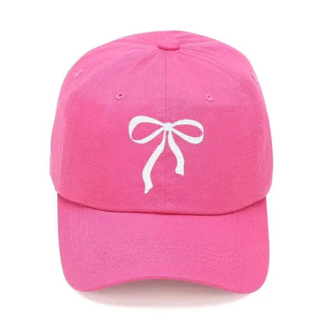 Bow Embroidered Cap - 3 Colors