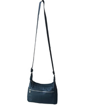Load image into Gallery viewer, Cowhide Leather Shoulder Bag: Black
