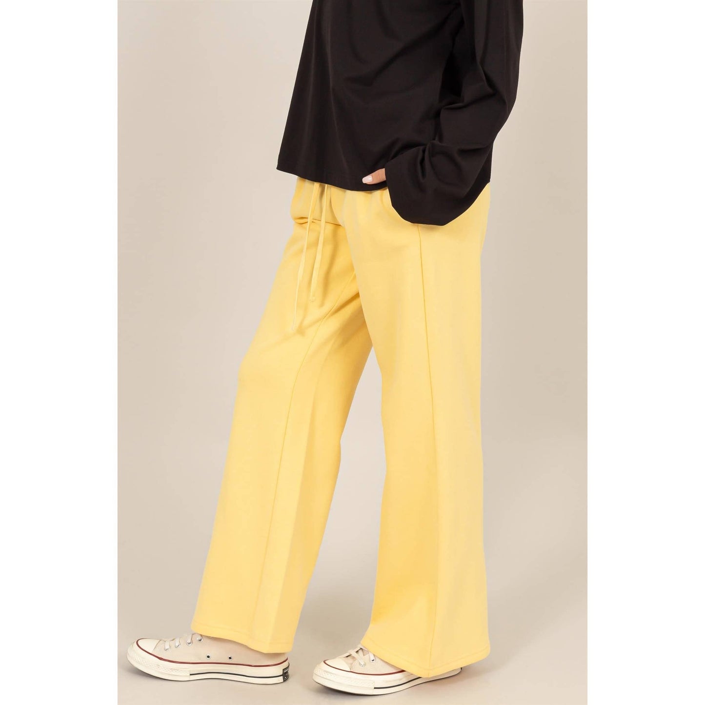 Mid Rise Drawstring Spring Pants