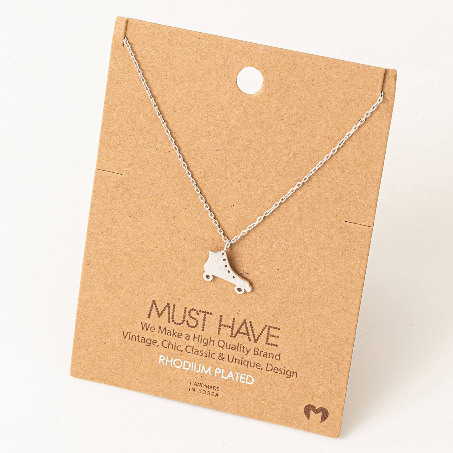 Dainty Rollerblade Pendant Necklace: G