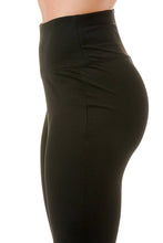 Load image into Gallery viewer, Wide Waist Black Yoga Flare Pants
