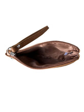 Load image into Gallery viewer, Genuine Leather Cosmetic Bag/Clutch Purse: Light Brown
