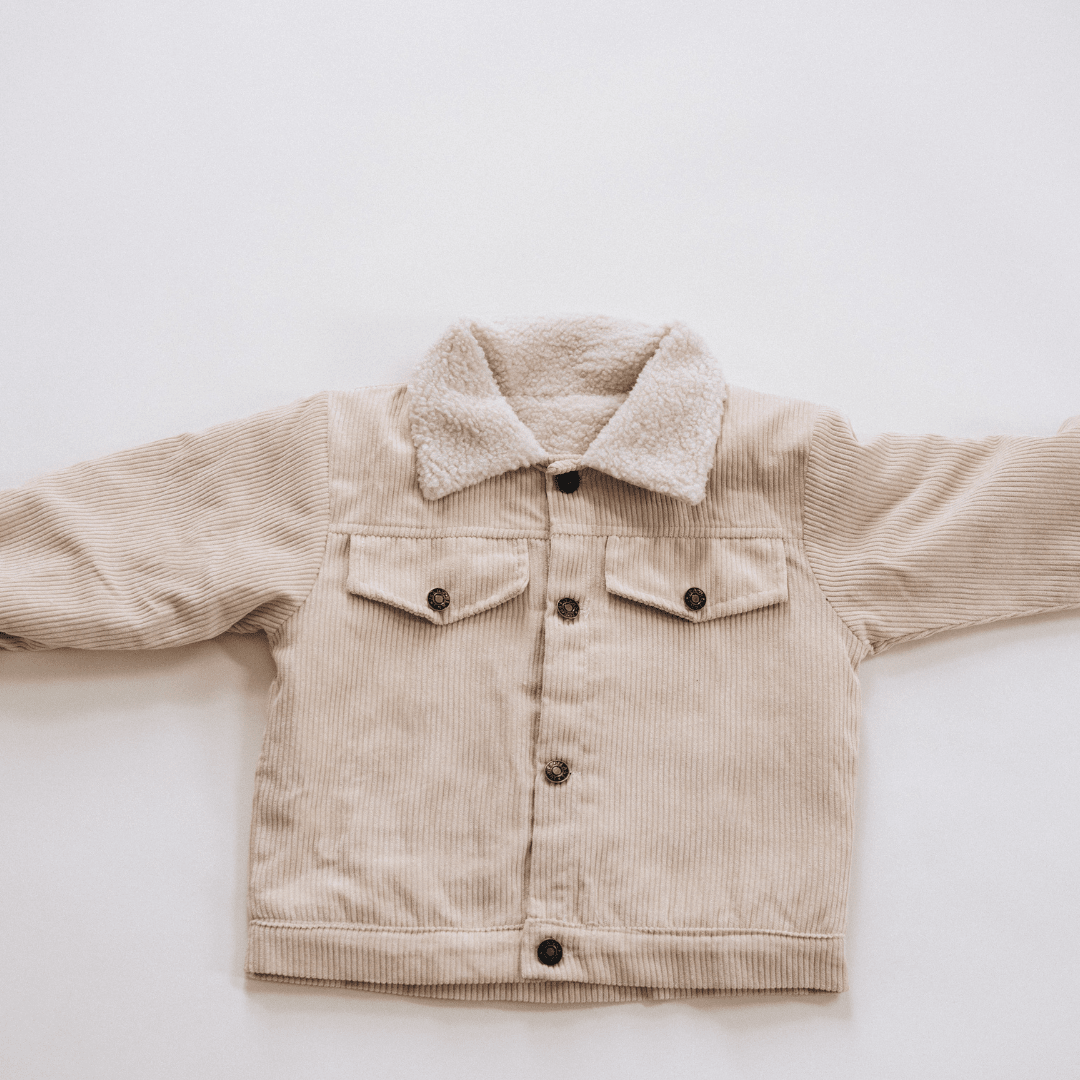 Sherpa Collar Bone Corduroy Jacket-Child: 2T