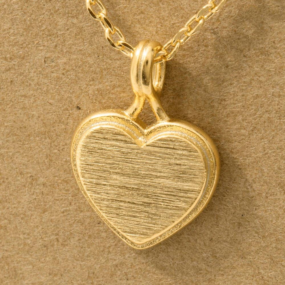 Mini Heart Pendant Necklace: G