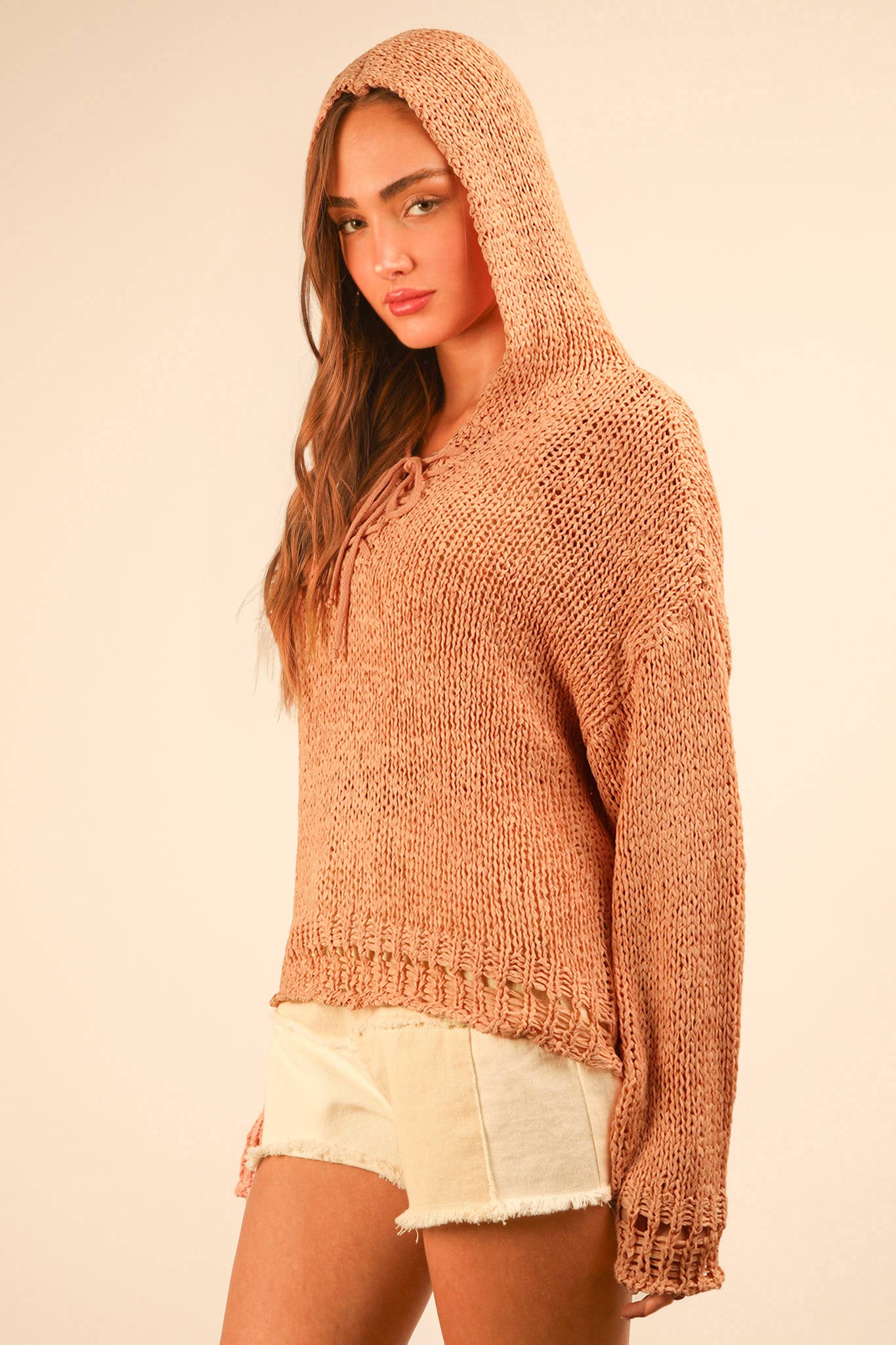 Georgia Oversized Summer Knit Sweater Hoodie Top