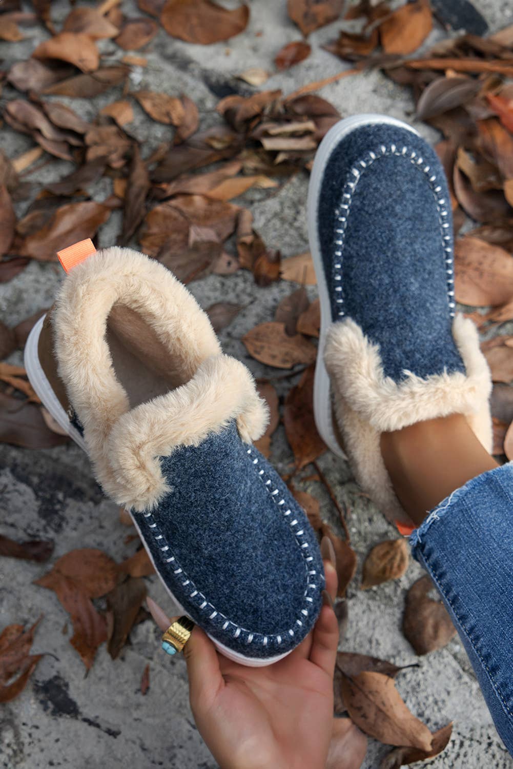 LDC Suede Stitching Patchwork Plush Lined Anklet Boots: Coffee / (US 8.5)40