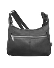 Load image into Gallery viewer, Cowhide Leather Shoulder Bag: Black
