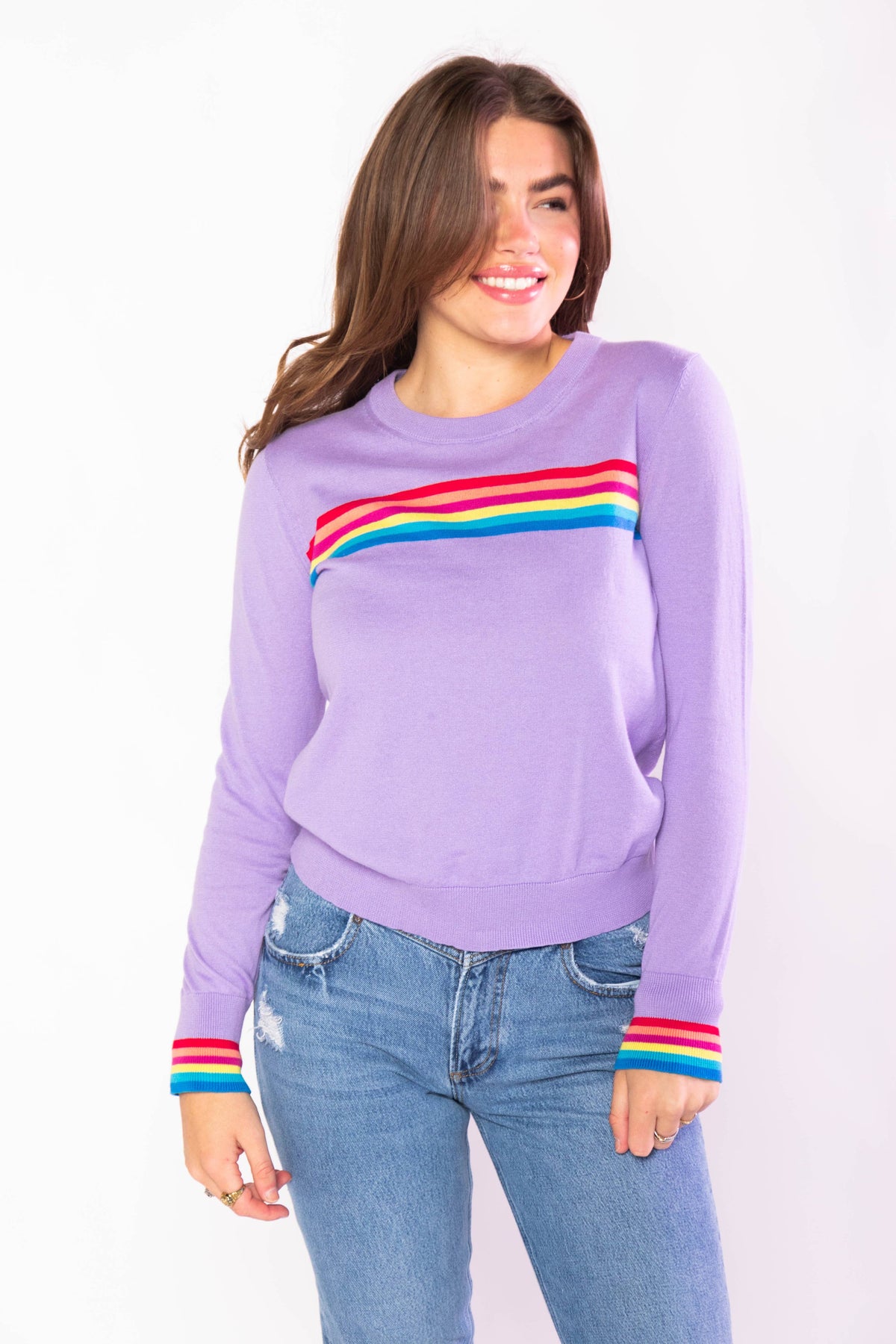 Purple Rainbow Sweater