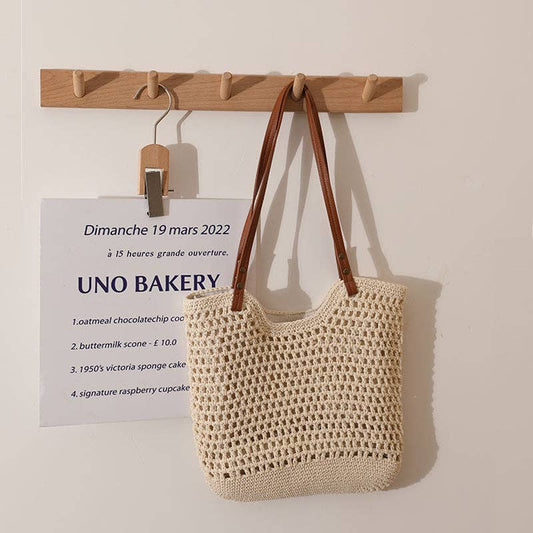 Handcrafted Boho Tote - Cream