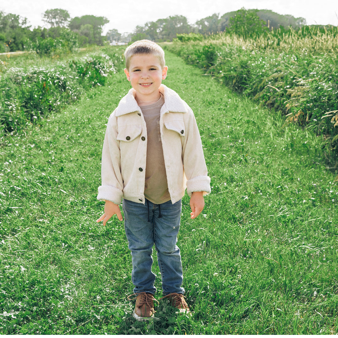 Sherpa Collar Bone Corduroy Jacket-Child: 2T