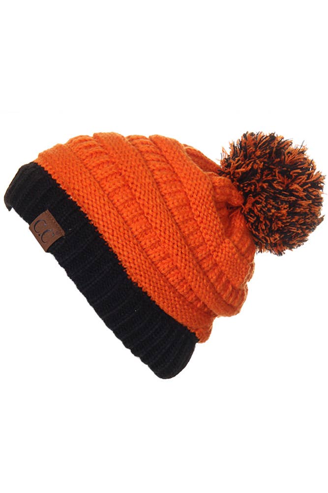 C.C Team College Color Game Day Beanie: 14. Maroon/Gold