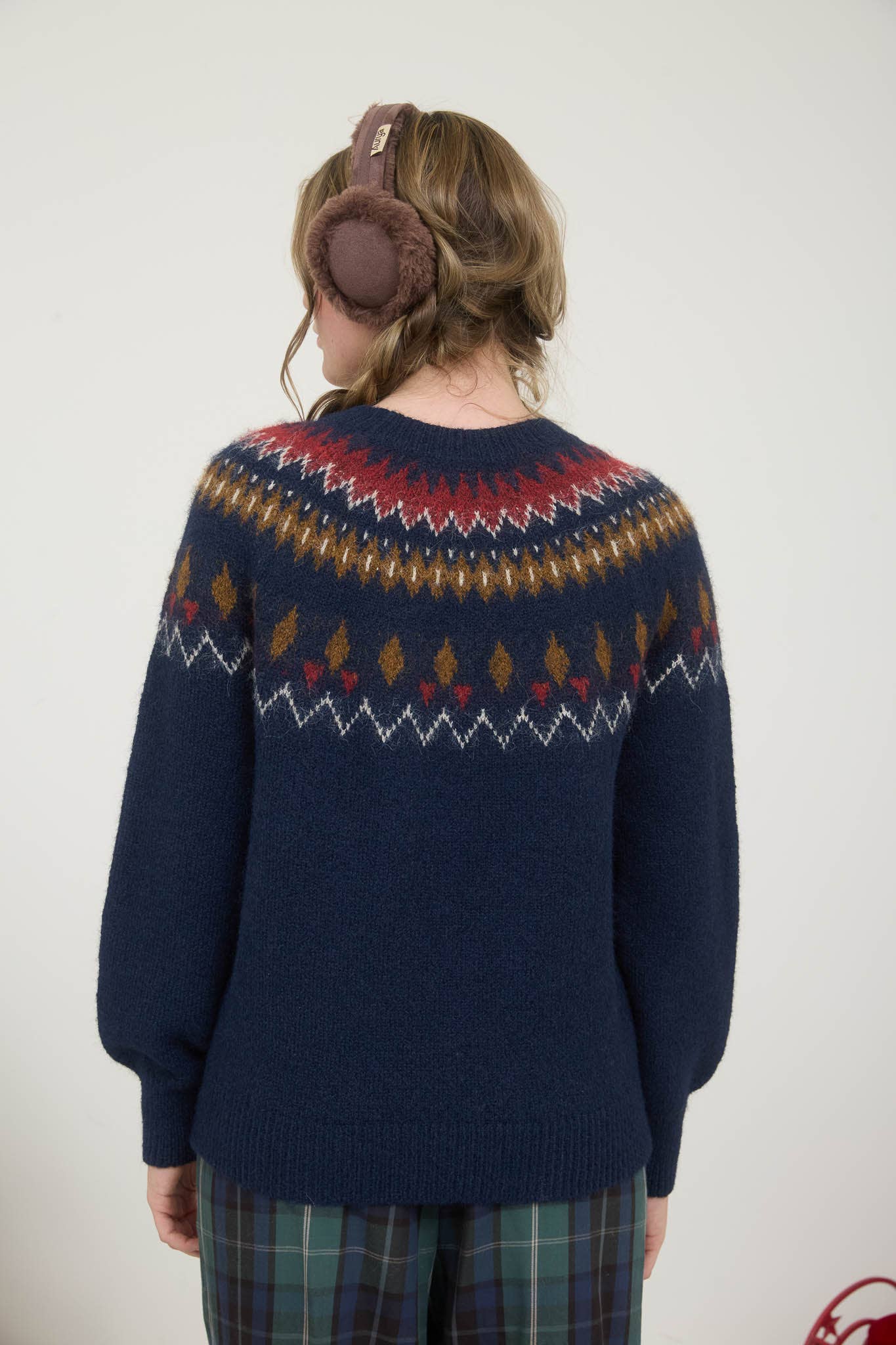 Francesca Fuzzy Faire Isle Knit Sweater