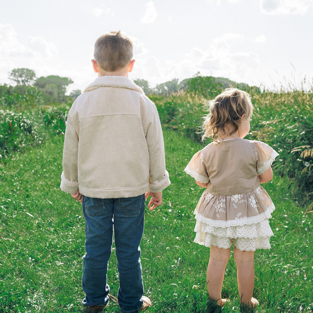 Sherpa Collar Bone Corduroy Jacket-Child: 2T