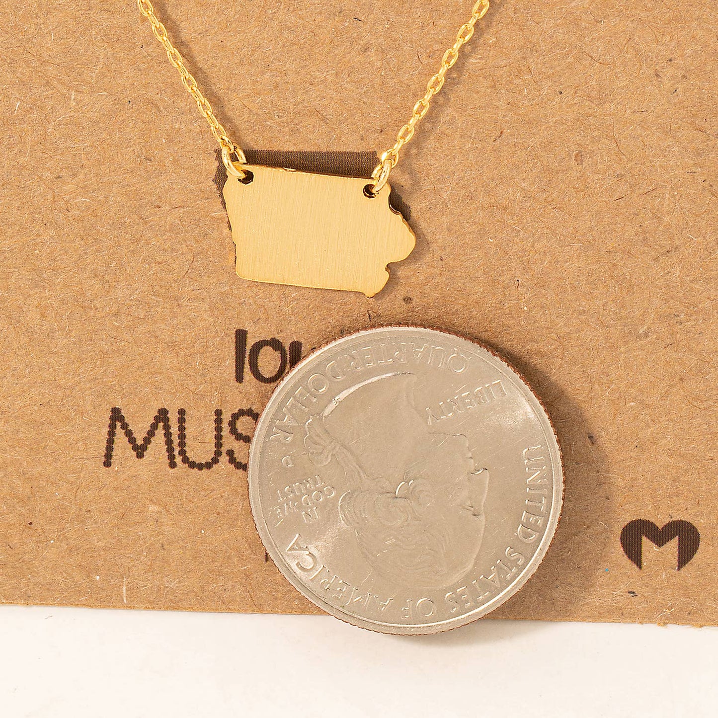Iowa State Pendant Necklace: G