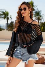 Load image into Gallery viewer, Mila Crochet Hollow Out Sweater/Cover Up - Black

