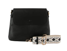 Load image into Gallery viewer, Black Crossbody/Shoulder Bag With Guitar Strap
