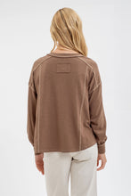 Load image into Gallery viewer, Thea Brown Henley Top
