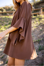 Load image into Gallery viewer, Willa Boho On/Off Shoulder Dress - Brown
