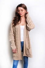 Load image into Gallery viewer, Carlee Cable Knit Open Front Cardigan
