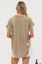 Load image into Gallery viewer, Nora Striped Split Neck Blouse - 2 Colors
